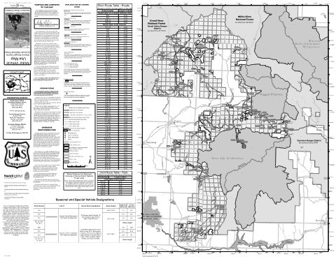 Paonia District Motor Vehicle Use Map (MVUM) — Grand Mesa, Uncompahgre and Gunnison National Forests (2023)