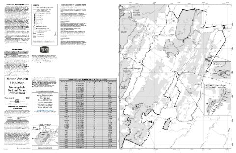 Potomac Ranger District MVUM — Monongahela National Forest (2025)