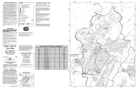 Cheat Ranger District MVUM — Monongahela National Forest (2025)
