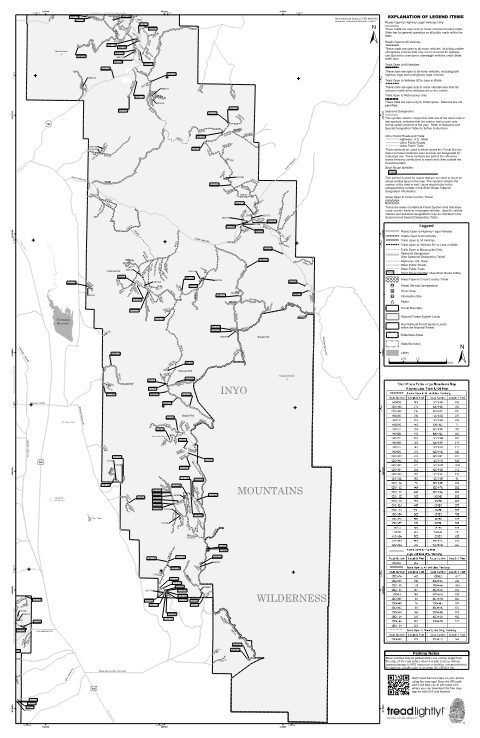 MVUM - Inyo Mountains — Inyo National Forest