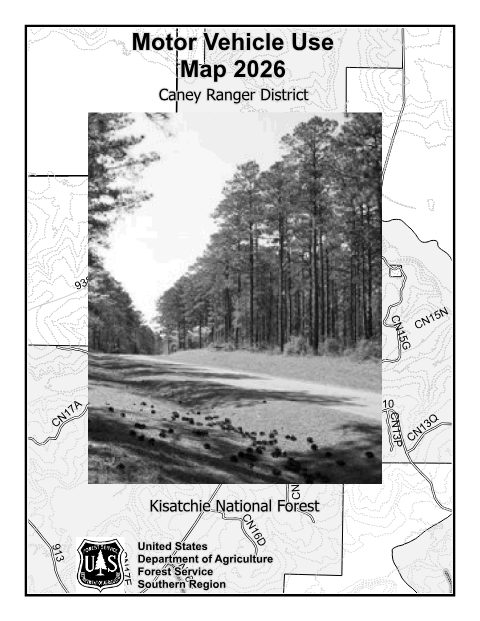 Caney Ranger District Motor Vehicle Use Map — Kisatchie National Forest (2026)