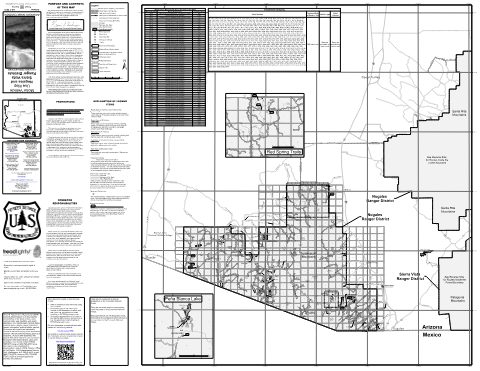 Nogales & Sierra Vista Ranger Districts - Front Motor Vehicle Use Map (MVUM) — Coronado National Forest