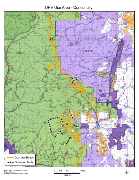 Tonasket OHV Map Conconully MVUM — Colville National Forest
