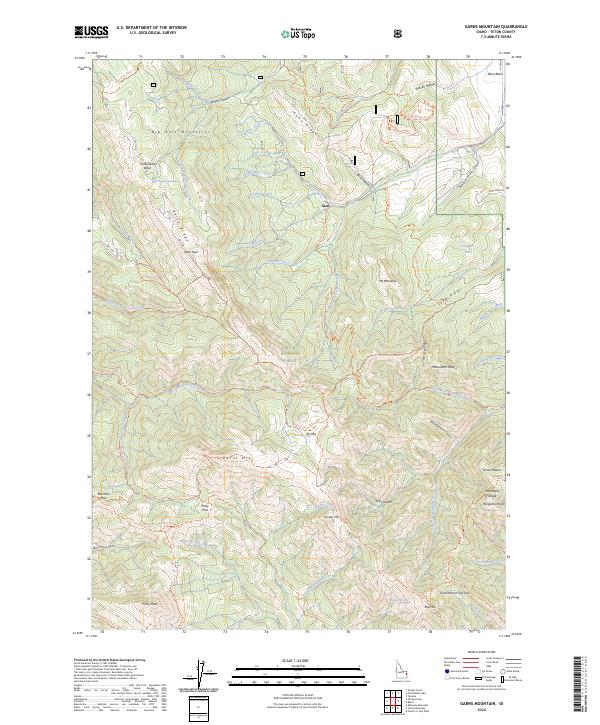 Garns Mountain, ID — USGS 7.5-minute topo (2024)