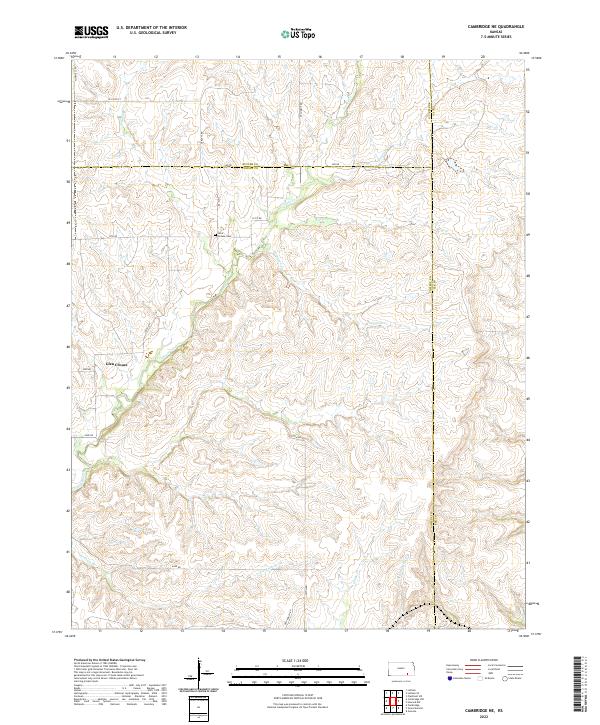 Cambridge NE, KS — USGS 7.5-minute topo (2022)