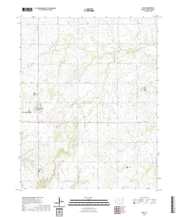 Edna, KS — USGS 7.5-minute topo (2022)