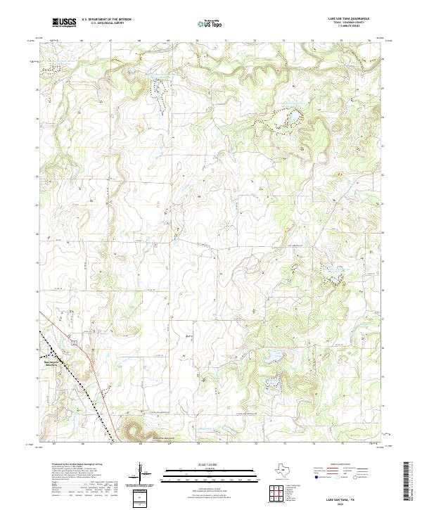 Lake San Tana, TX — USGS 7.5-minute topo (2022)