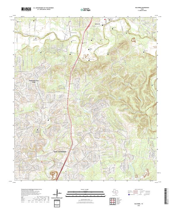 Bulverde, TX — USGS 7.5-minute topo (2022)