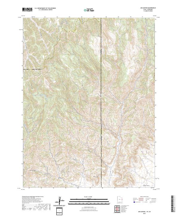 Jim Canyon, UT-CO — USGS 7.5-minute topo (2023)