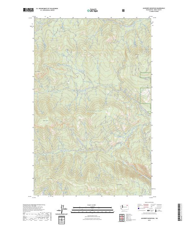 Jackknife Mountain, WA — USGS 7.5-minute topo (2023)