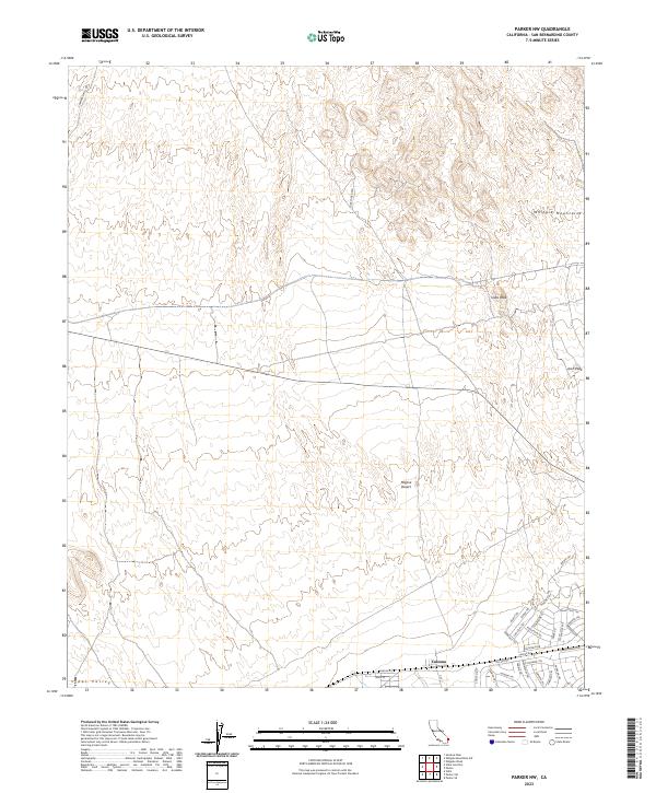 Parker NW, CA — USGS 7.5-minute topo (2023)