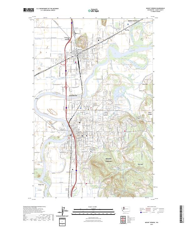 Mount Vernon, WA — USGS 7.5-minute topo (2023)