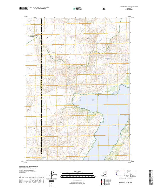 Anchorage A-4 SW, AK — USGS 7.5-minute topo (2023)