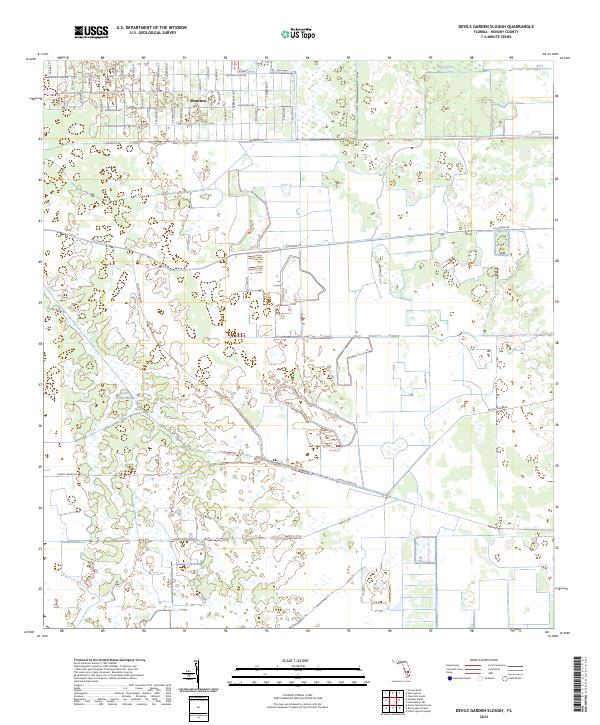 Devils Garden Slough, FL — USGS 7.5-minute topo (2024)
