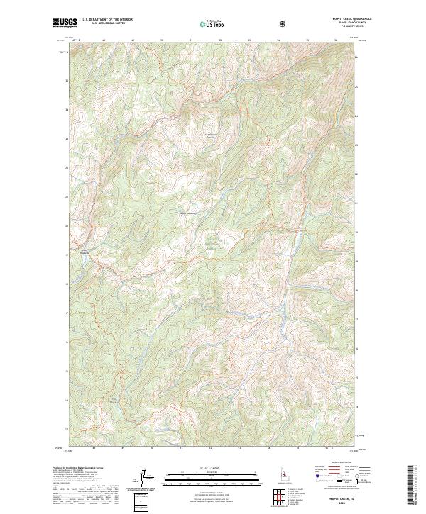 Wapiti Creek, ID — USGS 7.5-minute topo (2024)