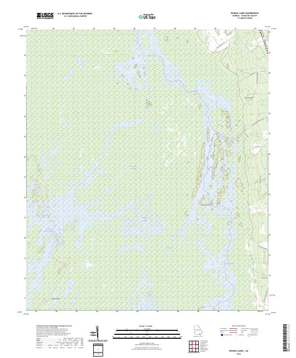 Double Lakes, GA — USGS 7.5-minute topo (2024)