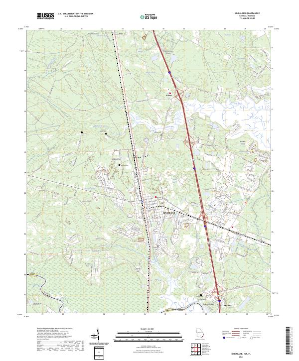 Kingsland, GA-FL — USGS 7.5-minute topo (2024)