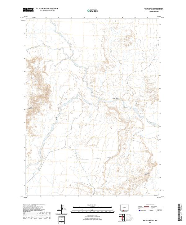 Prehistoric Rim, WY — USGS 7.5-minute topo (2021)