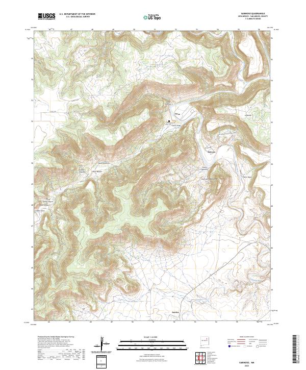 Sabinoso, NM — USGS 7.5-minute topo (2023)