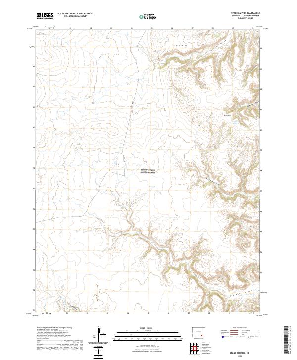 Stage Canyon, CO — USGS 7.5-minute topo (2022)