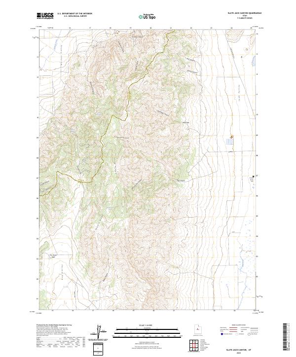Slate Jack Canyon, UT — USGS 7.5-minute topo (2023)
