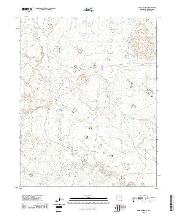 Cow Mountain, NM — USGS 7.5-minute topo (2023)
