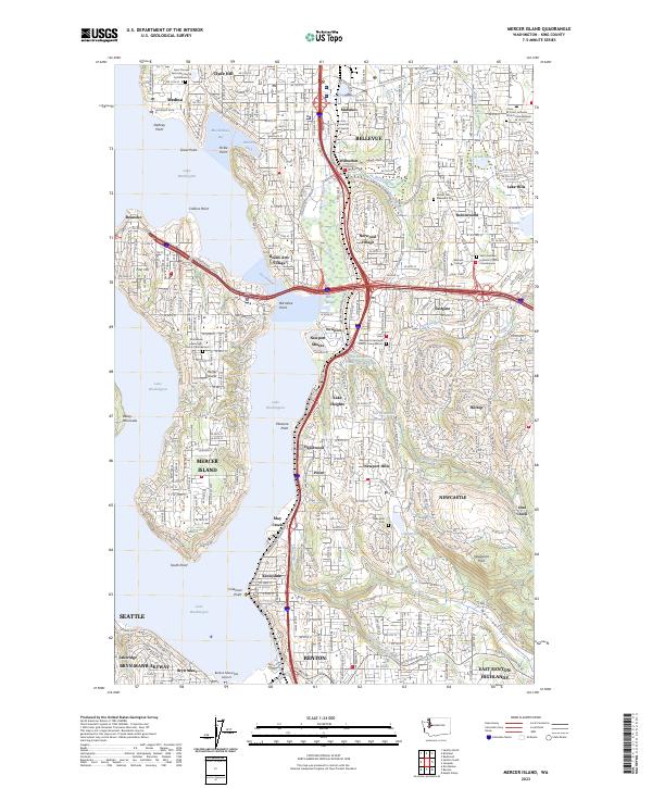 Mercer Island, WA — USGS 7.5-minute topo (2023)