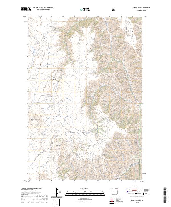 Findley Buttes, OR — USGS 7.5-minute topo (2024)