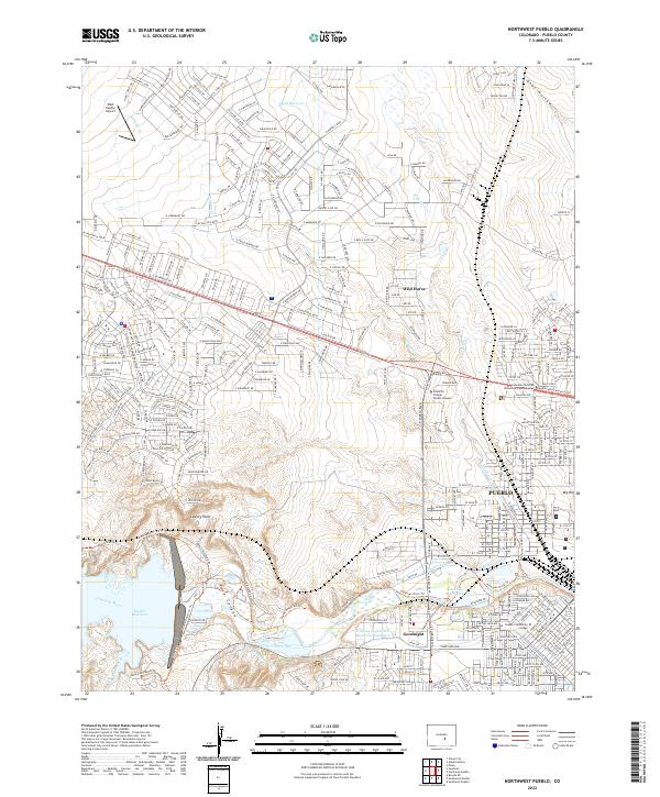 Northwest Pueblo, CO — USGS 7.5-minute topo (2022)