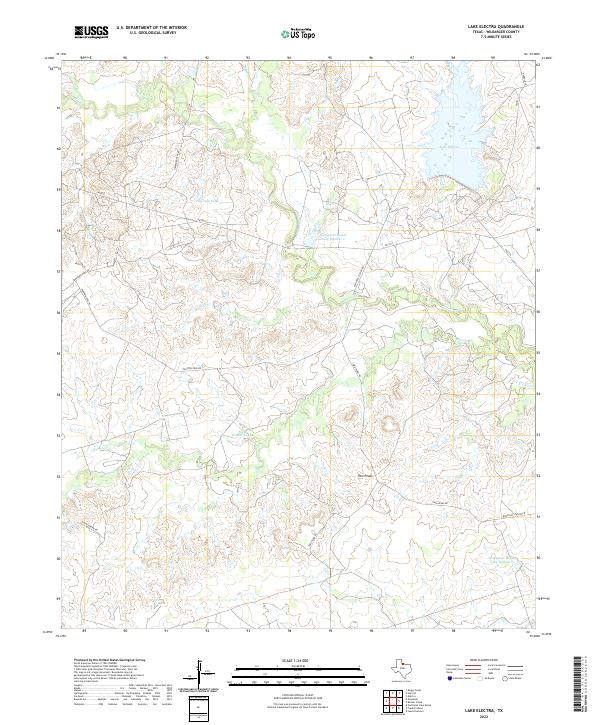 Lake Electra, TX — USGS 7.5-minute topo (2022)