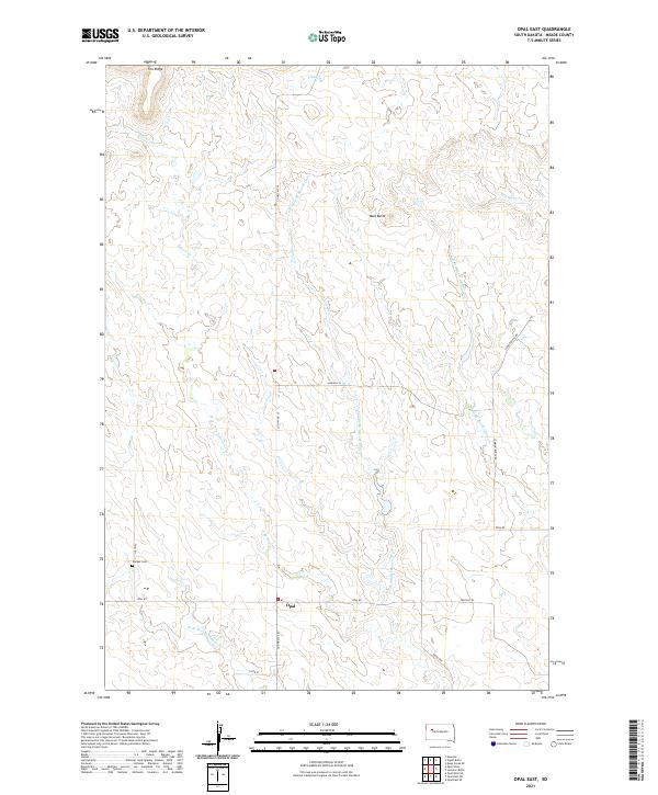 Opal East, SD — USGS 7.5-minute topo (2021)