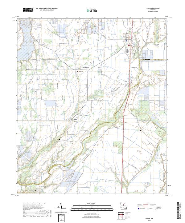 Wisner, LA — USGS 7.5-minute topo (2024)