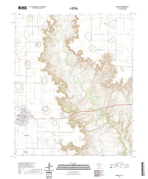 Crosbyton, TX — USGS 7.5-minute topo (2022)