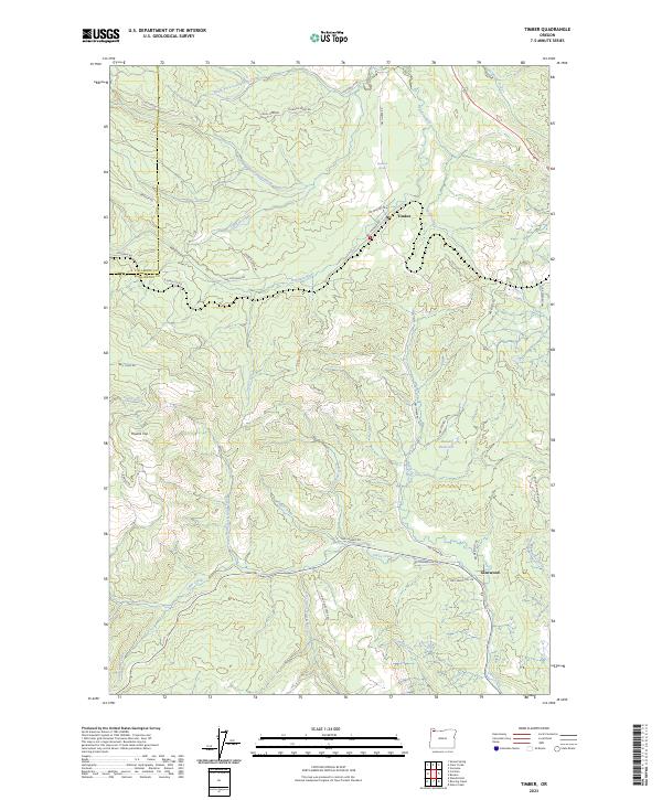 Timber, OR — USGS 7.5-minute topo (2023)