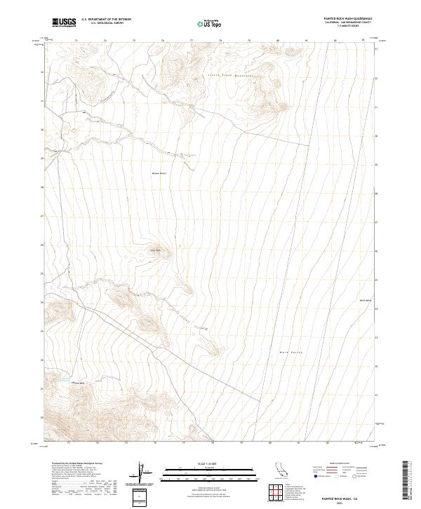 Painted Rock Wash, CA — USGS 7.5-minute topo (2021)