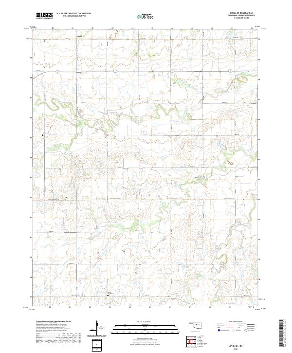 Loyal SE, OK — USGS 7.5-minute topo (2022)