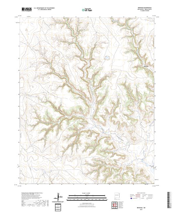 Beenham, NM — USGS 7.5-minute topo (2023)