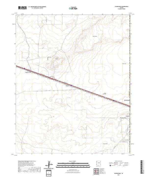 Tucker Mesa, AZ — USGS 7.5-minute topo (2021)