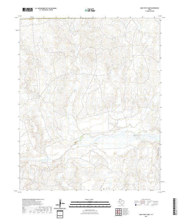 Many Post Camp, TX — USGS 7.5-minute topo (2022)