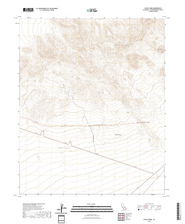 Castle Dome, CA — USGS 7.5-minute topo (2021)