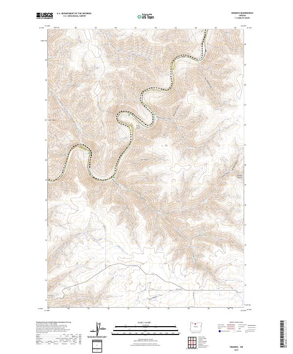 Sinamox, OR — USGS 7.5-minute topo (2023)
