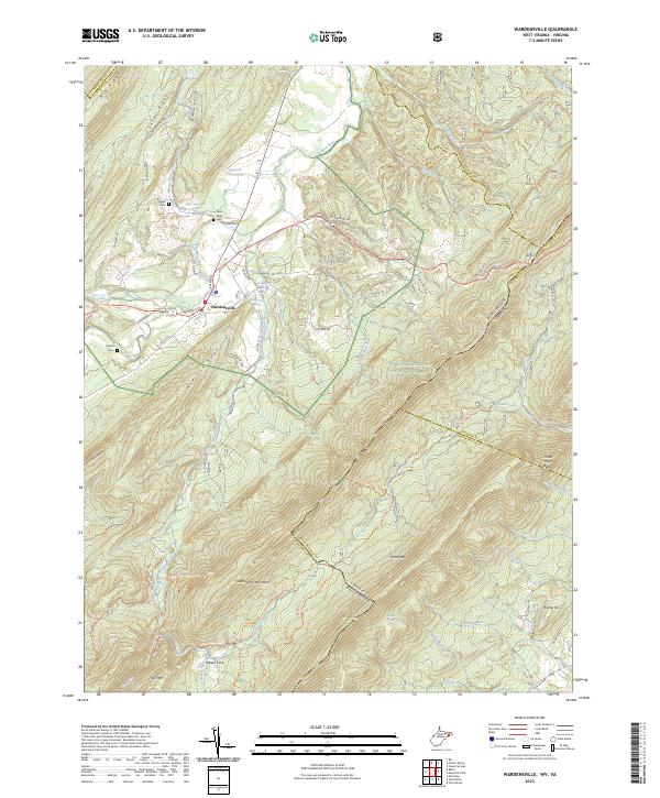 Wardensville, WV-VA — USGS 7.5-minute topo (2023)