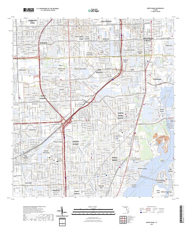 North Miami, FL — USGS 7.5-minute topo (2024)