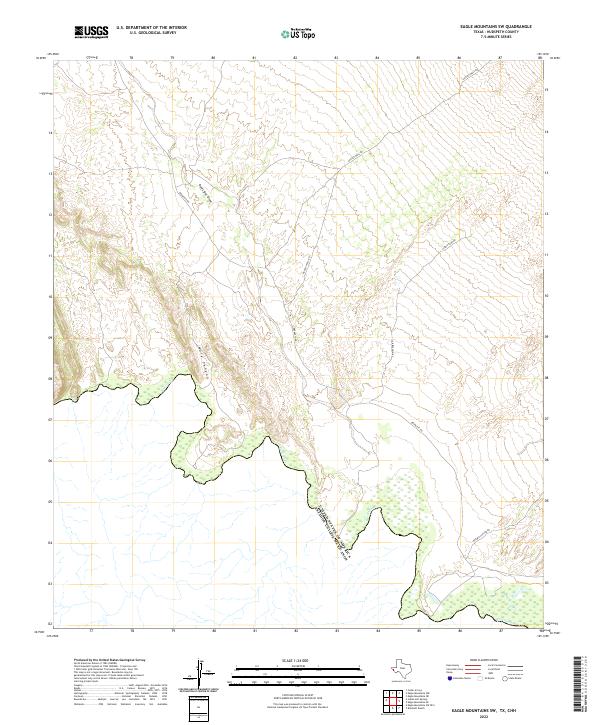 Eagle Mountains SW, TX,CHH, US — USGS 7.5-minute topo (2022)