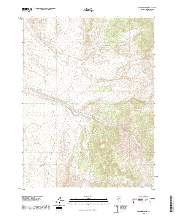 Vigus Butte NE, NV — USGS 7.5-minute topo (2021)