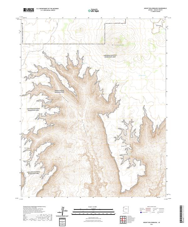 Mount Dellenbaugh, AZ — USGS 7.5-minute topo (2021)