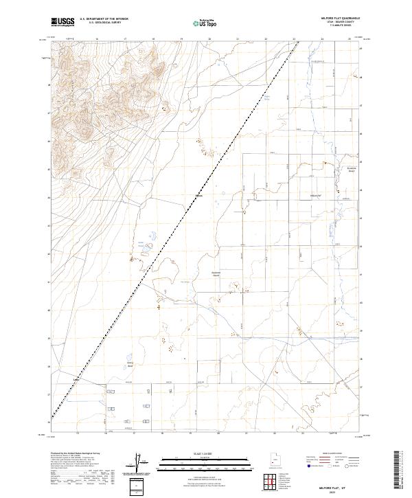 Milford Flat, UT — USGS 7.5-minute topo (2023)