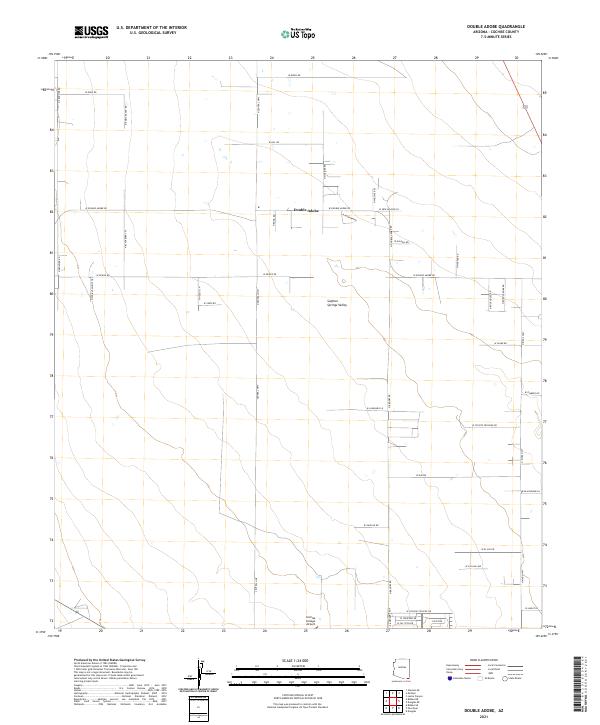 Double Adobe, AZ — USGS 7.5-minute topo (2021)
