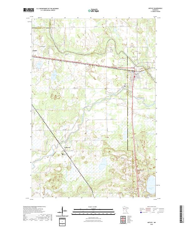 Motley, MN — USGS 7.5-minute topo (2022)