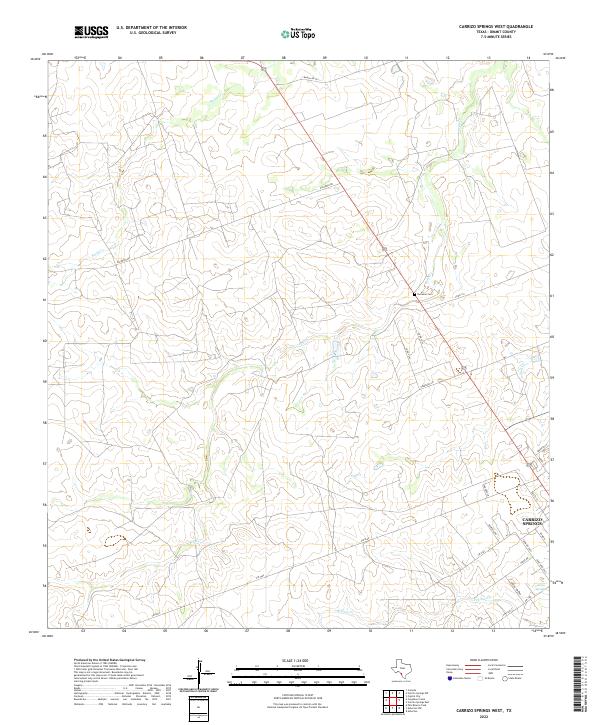 Carrizo Springs West, TX — USGS 7.5-minute topo (2022)